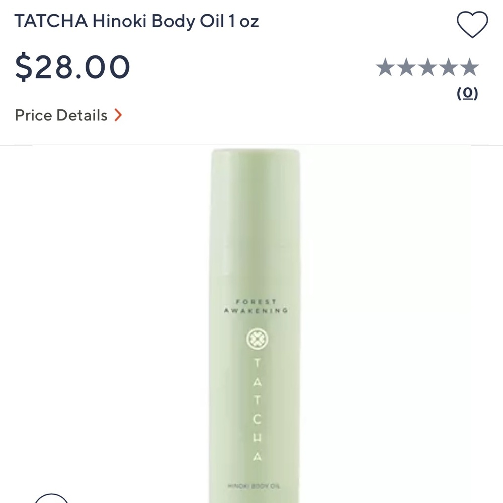 New in box- Tatcha 1.0 oz Forest Awakening Body Oil